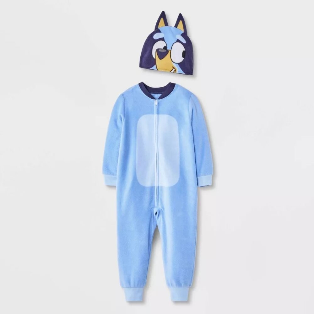 Baby Toddler Boys Girls BLUEY Blanket Sleeper Pajama Hat Size 12 18 mo 2T 3T NWT
